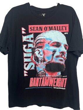 Sean O’Malley Suga UFC Bantamweight Champion Graphic T Shirt XL Black